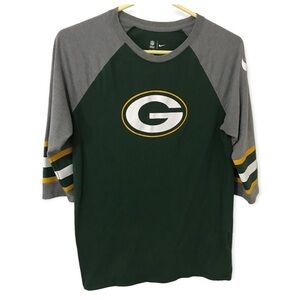 Nike x NFL green bat packers baseball tee